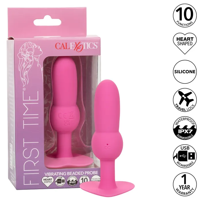Calexotics First Time Vibrating Beaded Probe Female Sex Toys