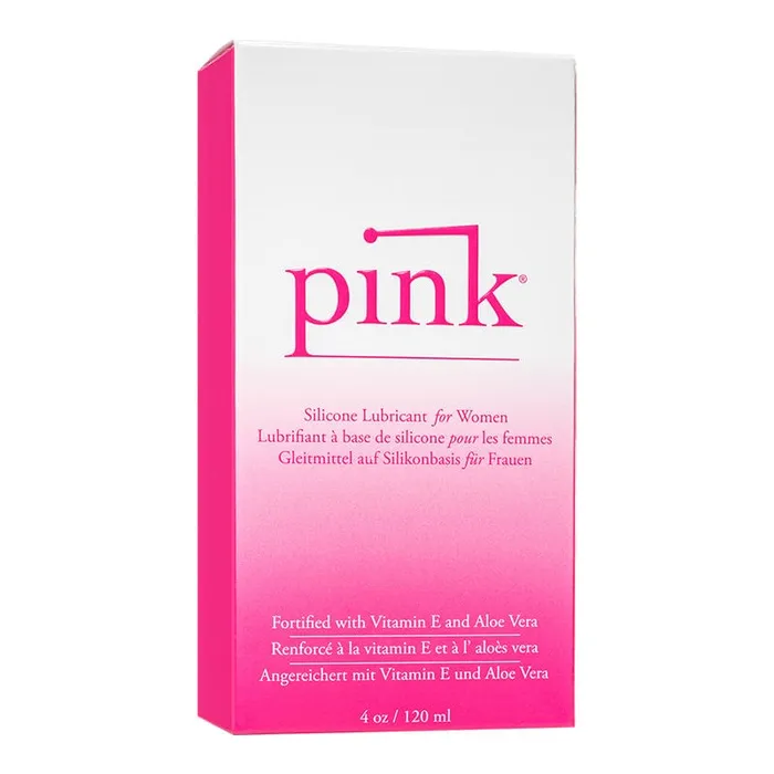 Dildos Pink Empowered Products Pink Silicone Lube Glass Bottle