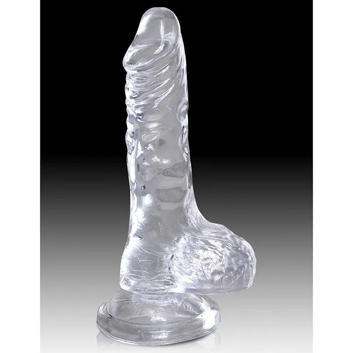 Dildos Pipedream Products King Cock Clear 4 Cock With Balls Pipedream Products