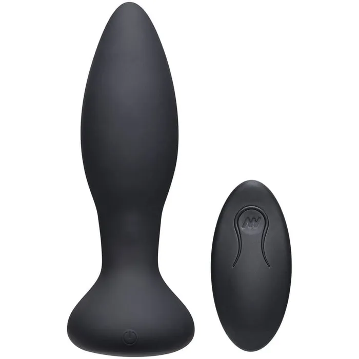 Doc Johnson APlay Experienced Vibe Silicone Black Anal Plug with Remote Doc Johnson Anal
