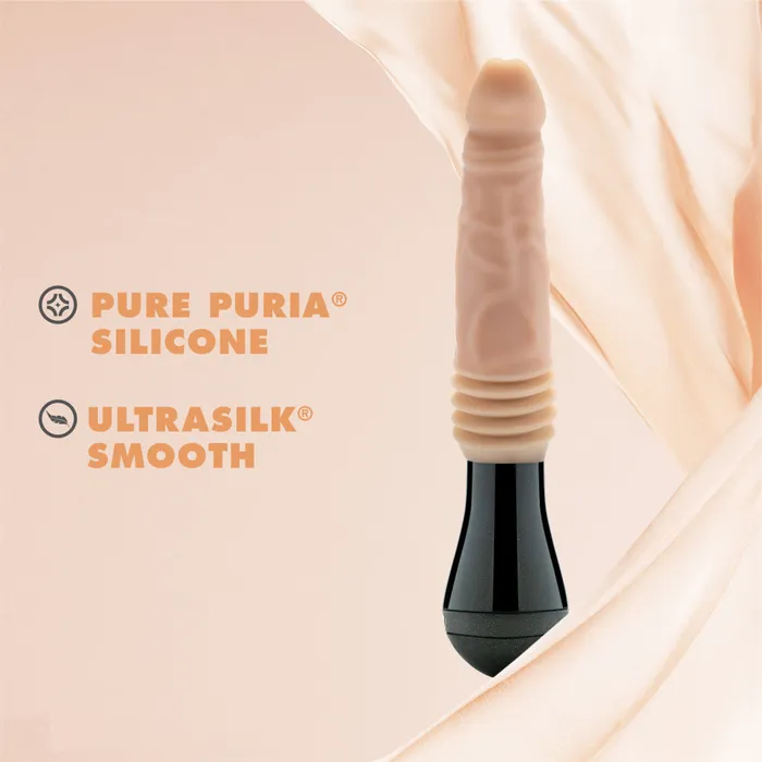 Female Sex Toys Dr Skin Silicone Dr Knight Thrusting Gyrating Vibrating Dildo Blush