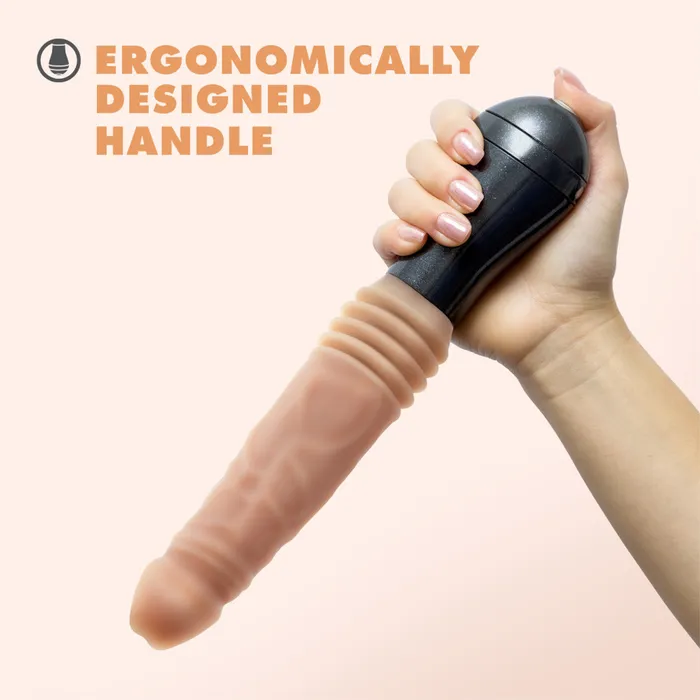 Female Sex Toys Dr Skin Silicone Dr Knight Thrusting Gyrating Vibrating Dildo Blush