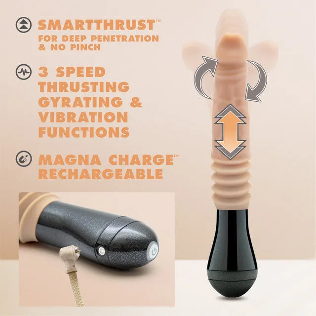 Female Sex Toys Dr Skin Silicone Dr Knight Thrusting Gyrating Vibrating Dildo Blush