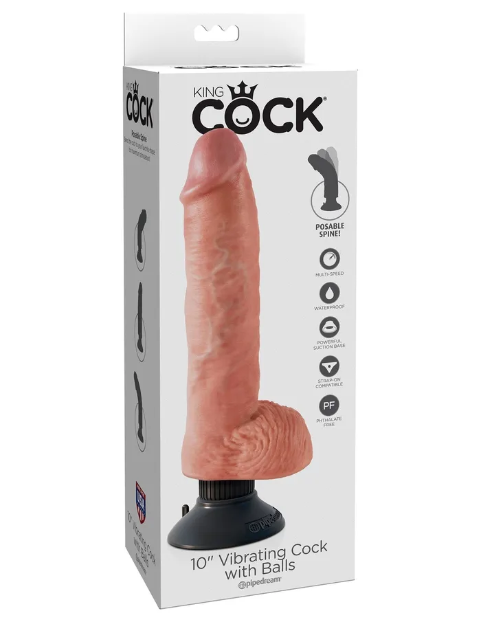 Female Sex Toys Pipedream Products KING COCK 10 in with Balls Vibrating REALISTIC DILDO Female Sex Toys Pipedream Products KING COCK 10 in with Balls Vibrating REALISTIC DILDO