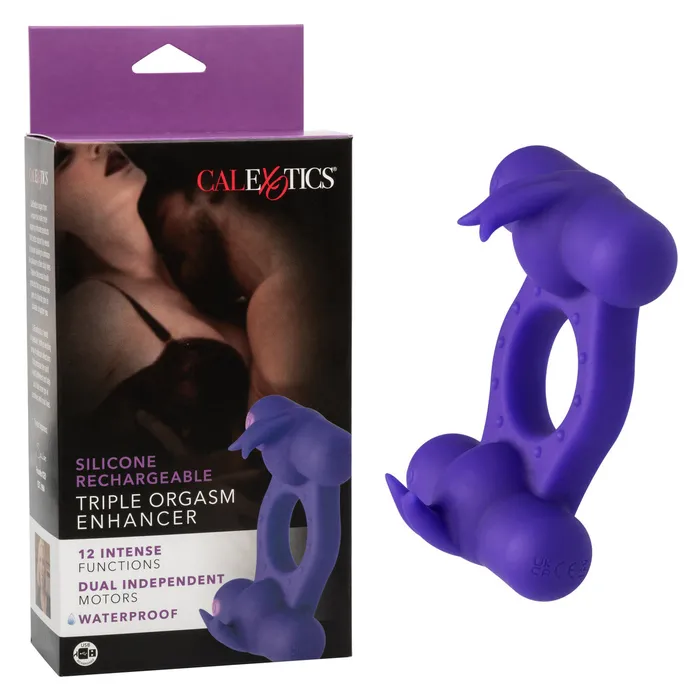 Female Sex Toys Silicone Rechargeable Triple Orgasm Enhancer Calexotics