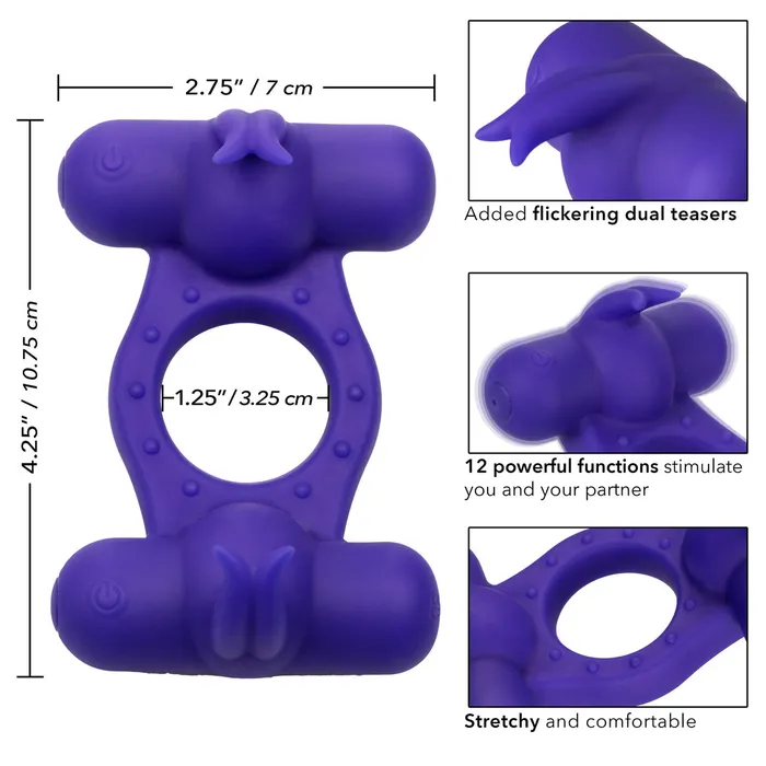 Female Sex Toys Silicone Rechargeable Triple Orgasm Enhancer Calexotics
