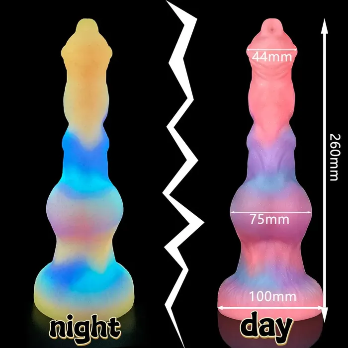 GlowintheDark Beast Dildo Soft Silicone Adventurous Fantasy Pleasure Romulus Female Sex Toys