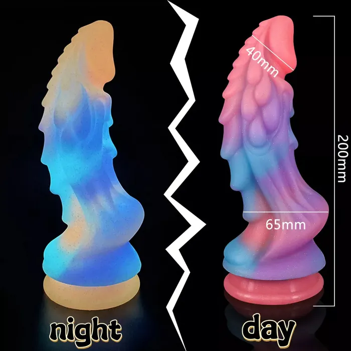 GlowintheDark Beast Dildo Soft Silicone Adventurous Fantasy Pleasure Romulus Female Sex Toys