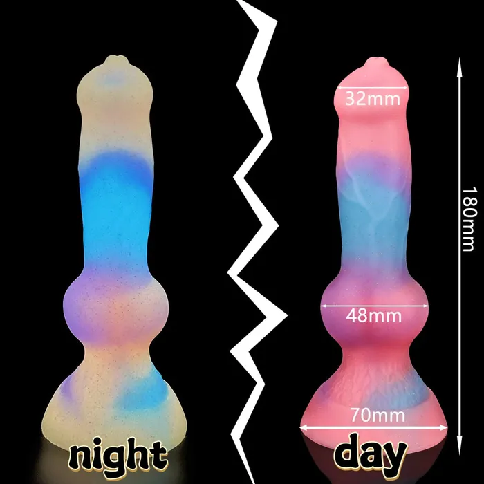 GlowintheDark Beast Dildo Soft Silicone Adventurous Fantasy Pleasure Romulus Female Sex Toys