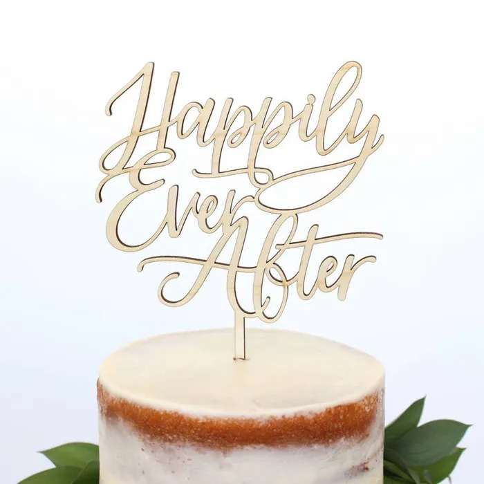 Happily Ever After Wood Cake Topper Alexis Mattox Design Vibrators