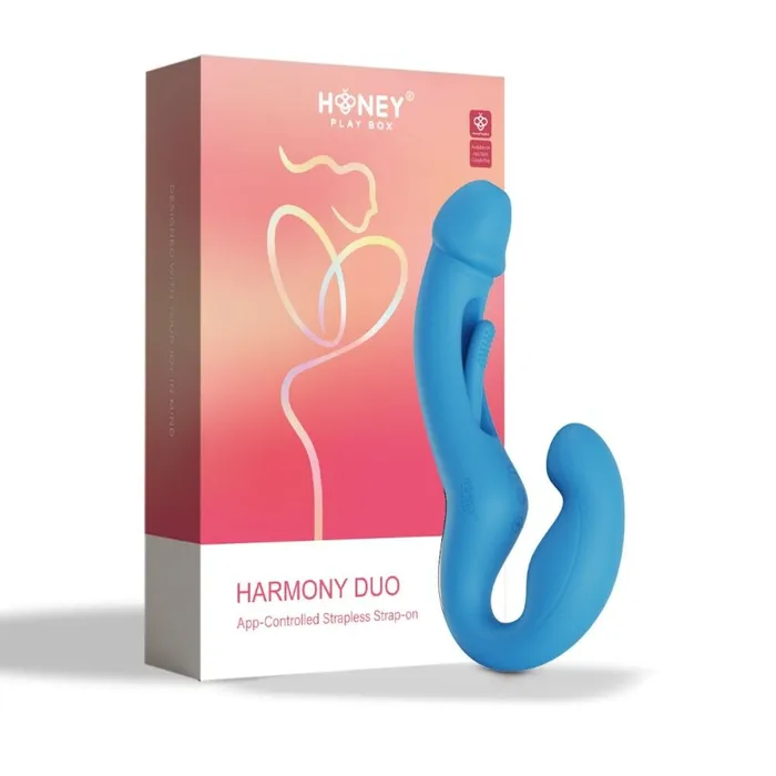 Honey Play Box Couples Honey Play Box Harmony Duo AppControlled Strapless Strap On
