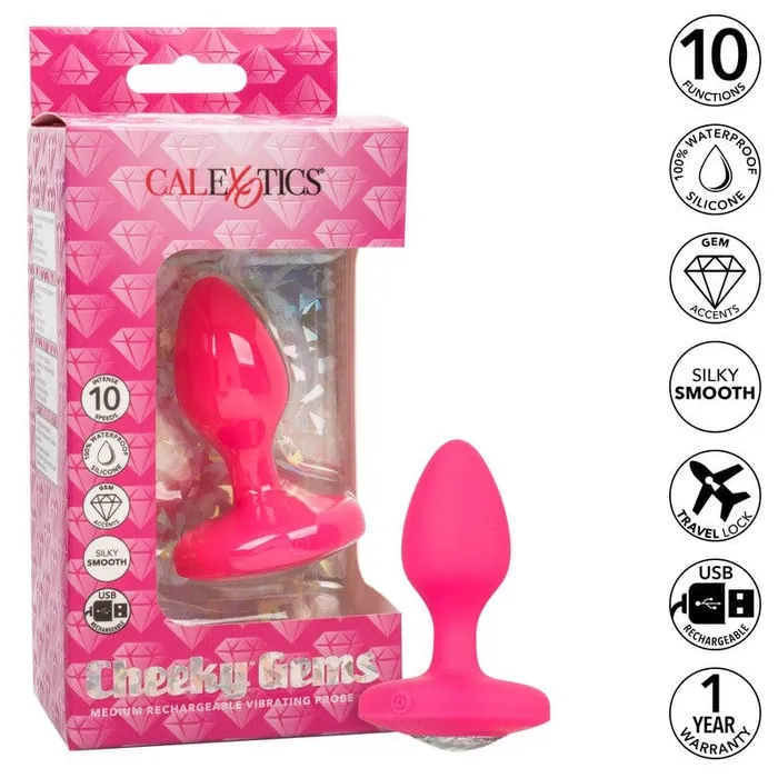 Male Sex Toys CALEXOTICS Calexotics Cheeky Gem Vibrating Probe Medium