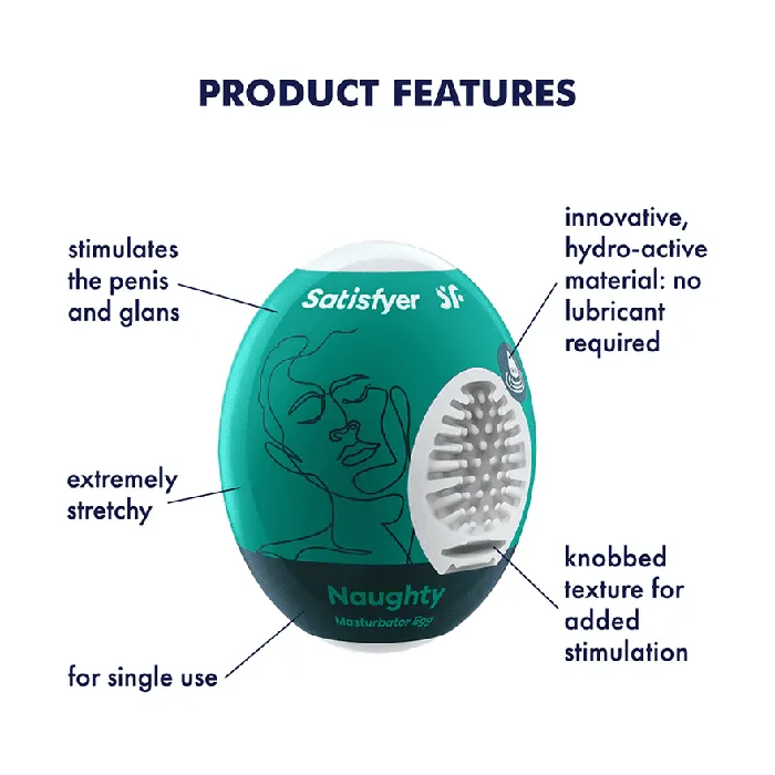 Male Sex Toys Satisfyer Masturbator Egg Naughty Satisfyer