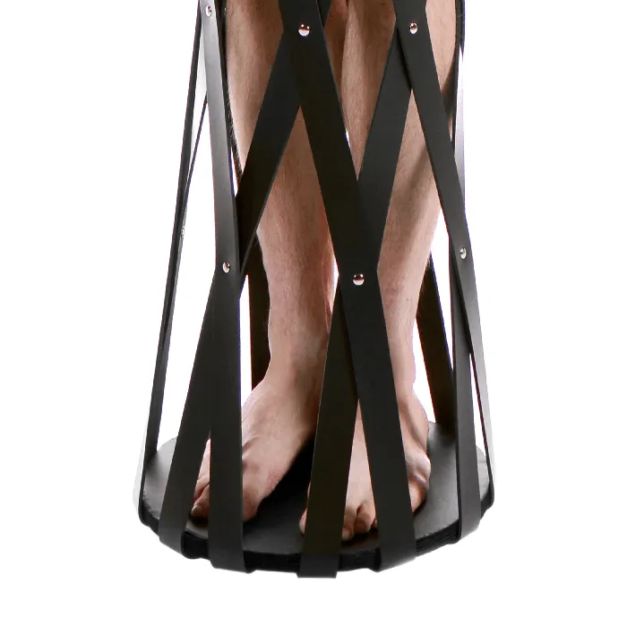 Master Series Hanging Rubber Strap Cage Master Series Male Sex Toys