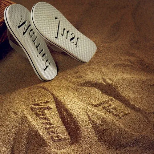 Mens Just Married Wedding Favor Flip Flops Black Weddingstar Inc Anal