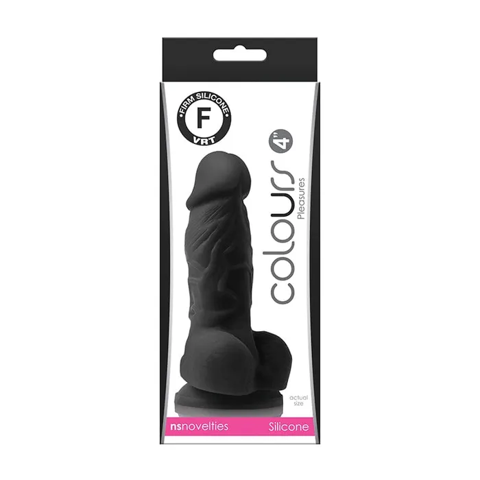NS Novelties Colors Pleasures 4 Dildo Black NS Novelties Anal