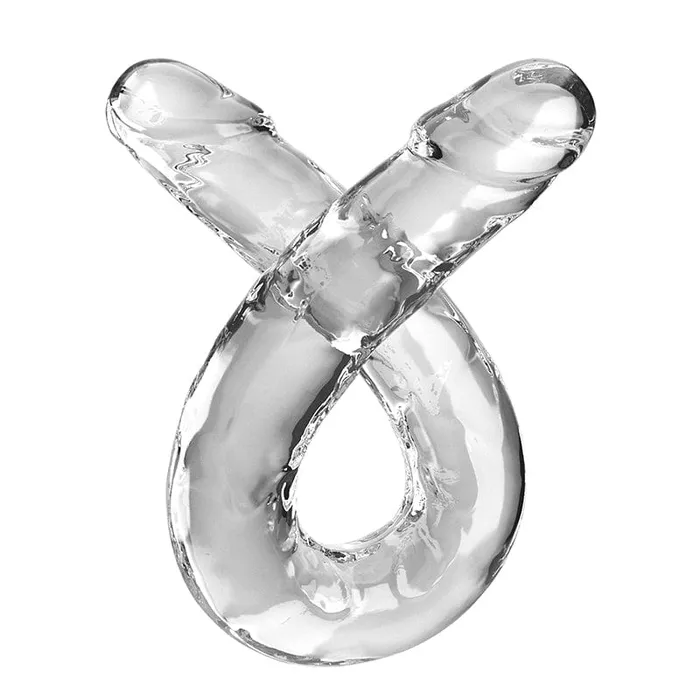 Pipedream Products Dildos Pipedream Products Double Trouble 18 Clear Dildo