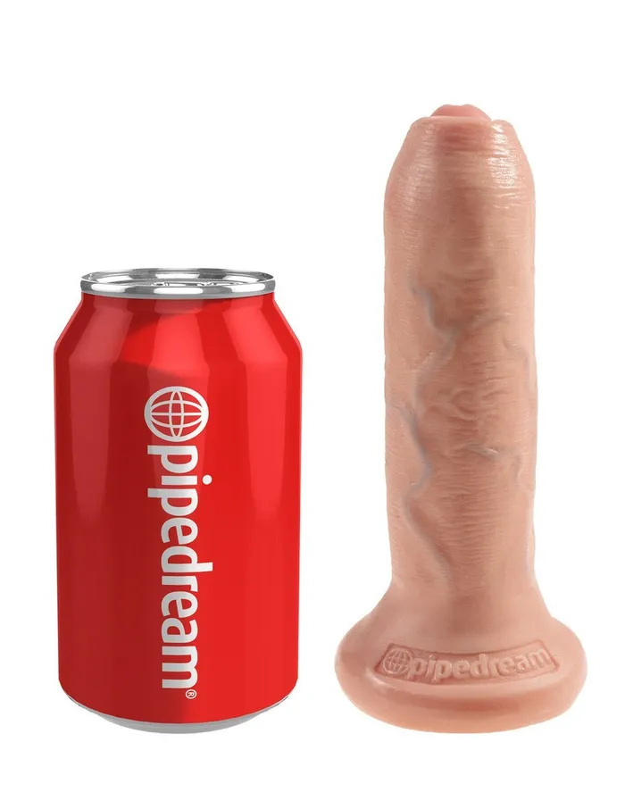 Pipedream Products Female Sex Toys KING COCK 6 in Uncut REALISTIC DILDO