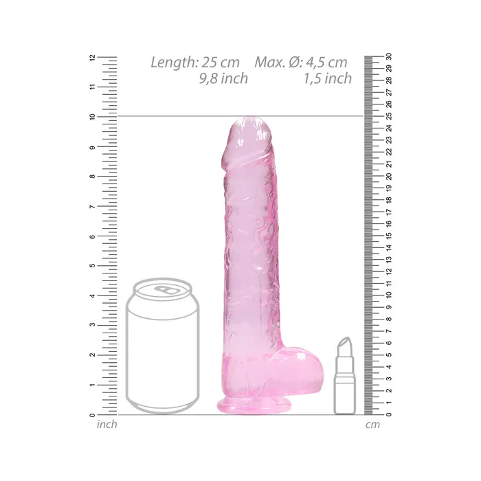 Shots Female Sex Toys REALROCK Crystal 9 in Realistic Dong with Balls Shots Female Sex Toys REALROCK Crystal 9 in Realistic Dong with Balls