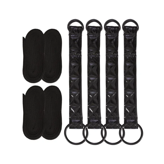 Sinful Bed Restraint Straps Black NS Novelties Anal