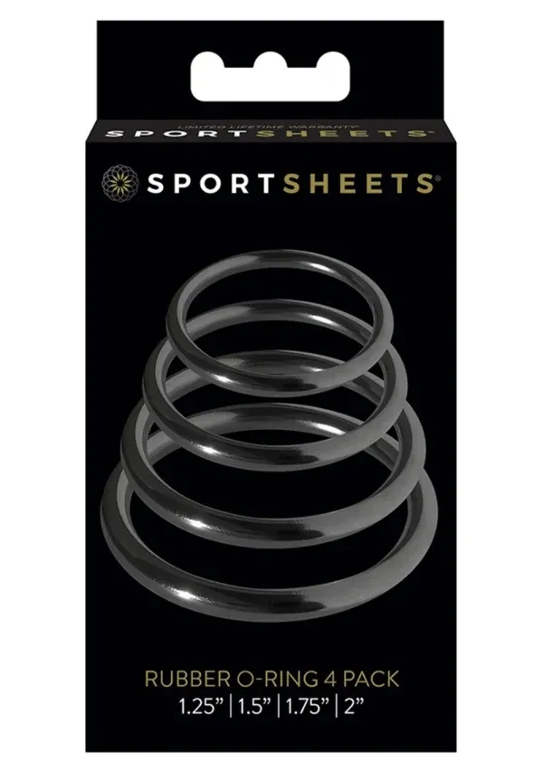 Sportsheets Male Sex Toys Sportsheets Rubber O Ring 4 Pack