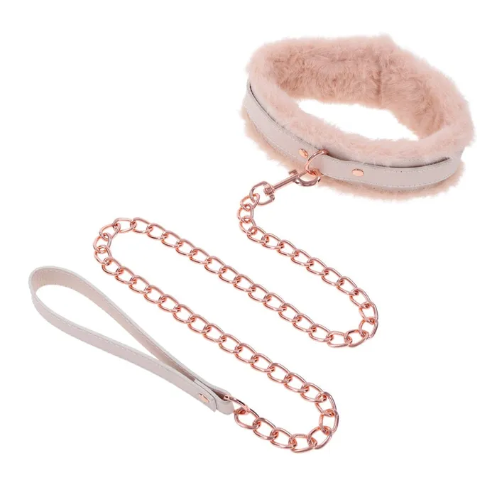 Sportsheets Sex Mischief Peaches n CreaMe Fur Collar Leash Sportsheets Couples