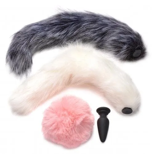 Tailz Male Sex Toys Tailz SnapOn Silicone Anal Plug 3 Interchangeable Tails Tailz Male Sex Toys Tailz SnapOn Silicone Anal Plug 3 Interchangeable Tails