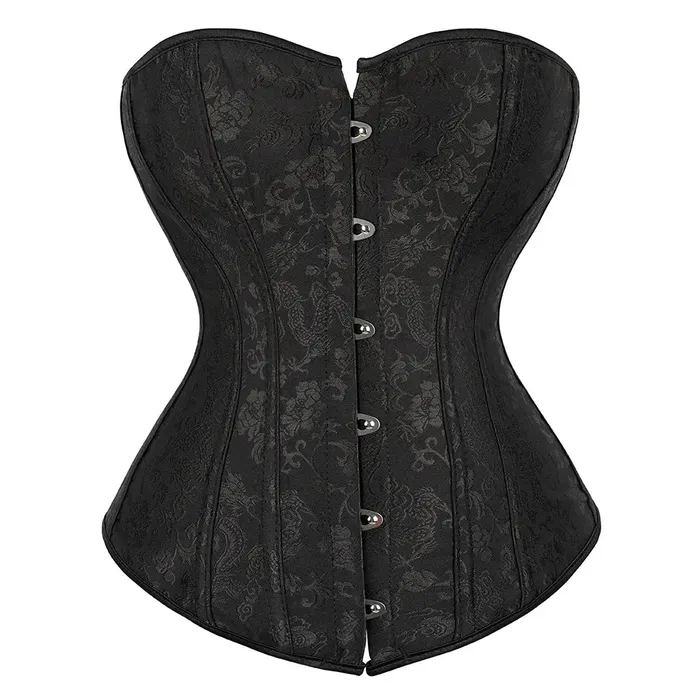 TOP BWH Vibrators Floral Jacquard Satin Sweetheart Corset