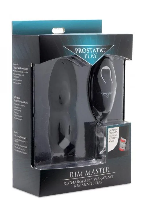 XR Brands Male Sex Toys Rim Master Rechargeable Vibrating Rimming Plug